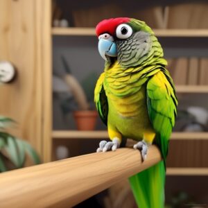 crimson bellied conures